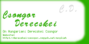 csongor derecskei business card